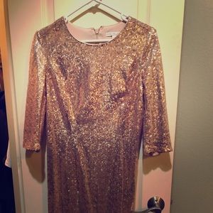 Eva Mendes Gold Dress